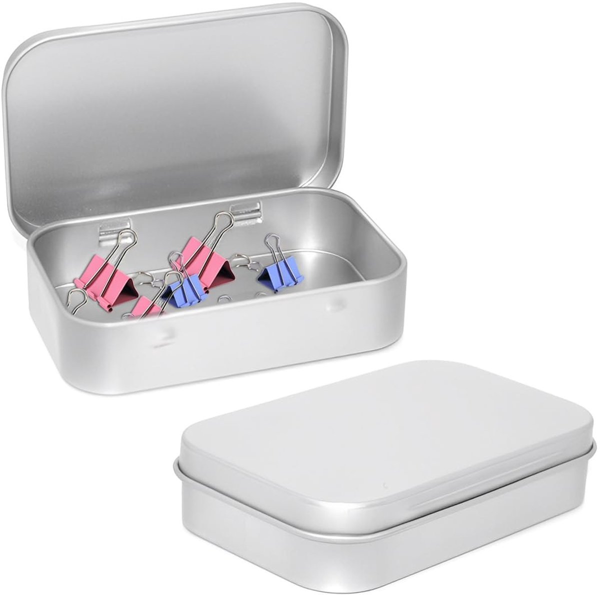 Dailygoods- Opbergdoos Met Deksel - Metalen Blikjes - Draagbare Minibox - Voor Munten/Sleutels - Schokbestendig - Hoogwaardige Materialen - Opbergblikje