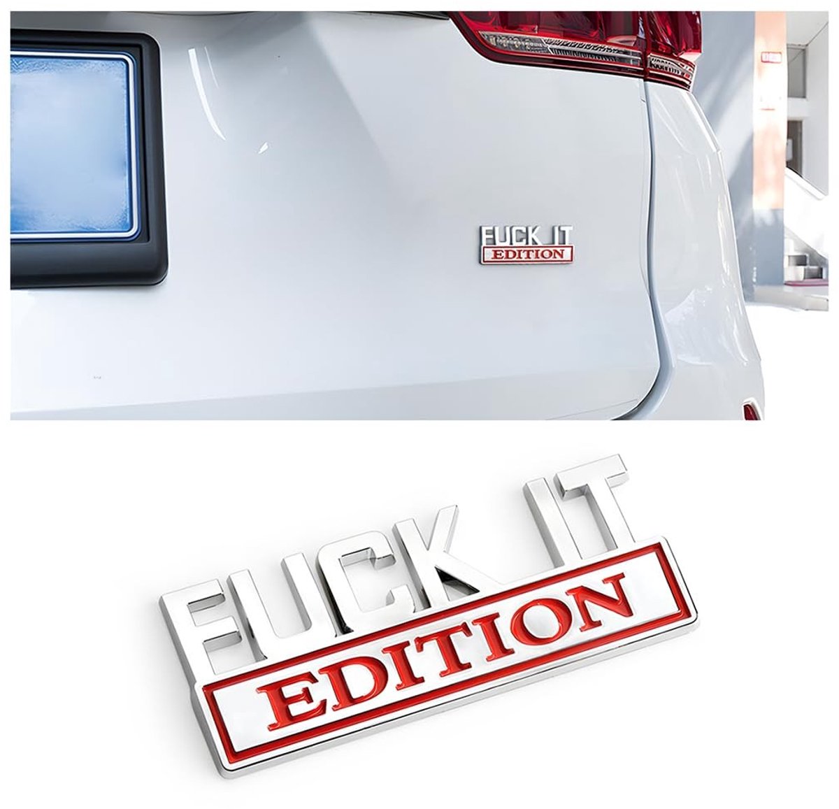 Dailygoods- Autostickers 3D-Design - Zelfklevend Embleem - Universele Pasvorm - Zinklegering - Lichtgewicht - Perfecte Maat 8 cm x 3 cm - Auto-embleem