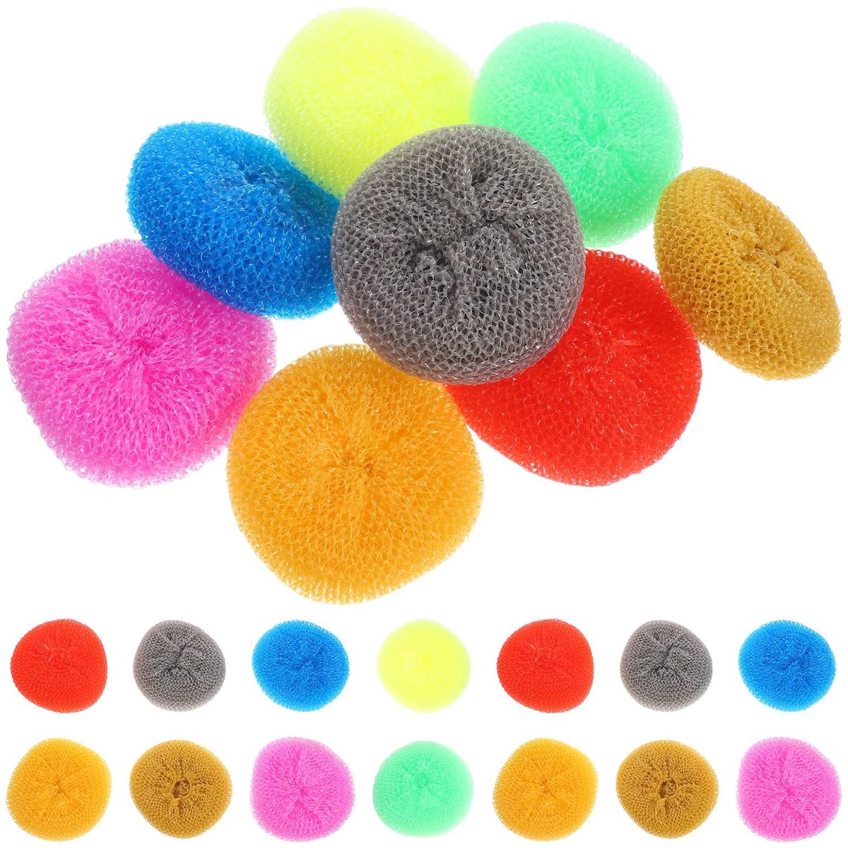 Dailygoods- Pannenreiniger 30 Stuks - Kunststof Spons/Krabspons - Krasbestendig/Schuurspons - Duurzaam/PP-Materiaal - Vaatwasmachinebestendig - Aangenaam voor de Handen - Schrobber