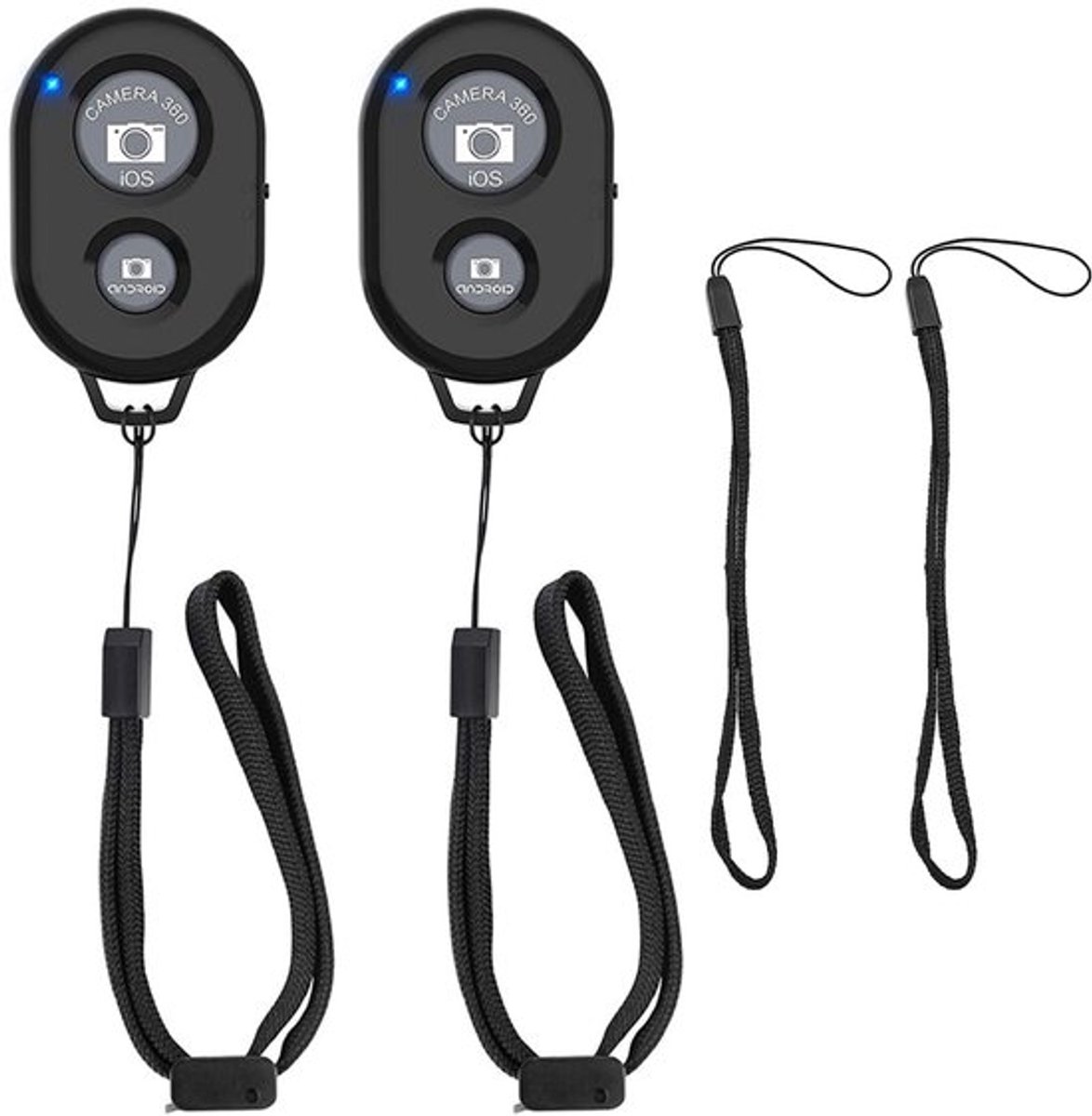 Bluetooth Camera Afstandsbediening - Draadloze Sluiter Shutter Release voor iOS en Android Smartphones (Pack van 2)