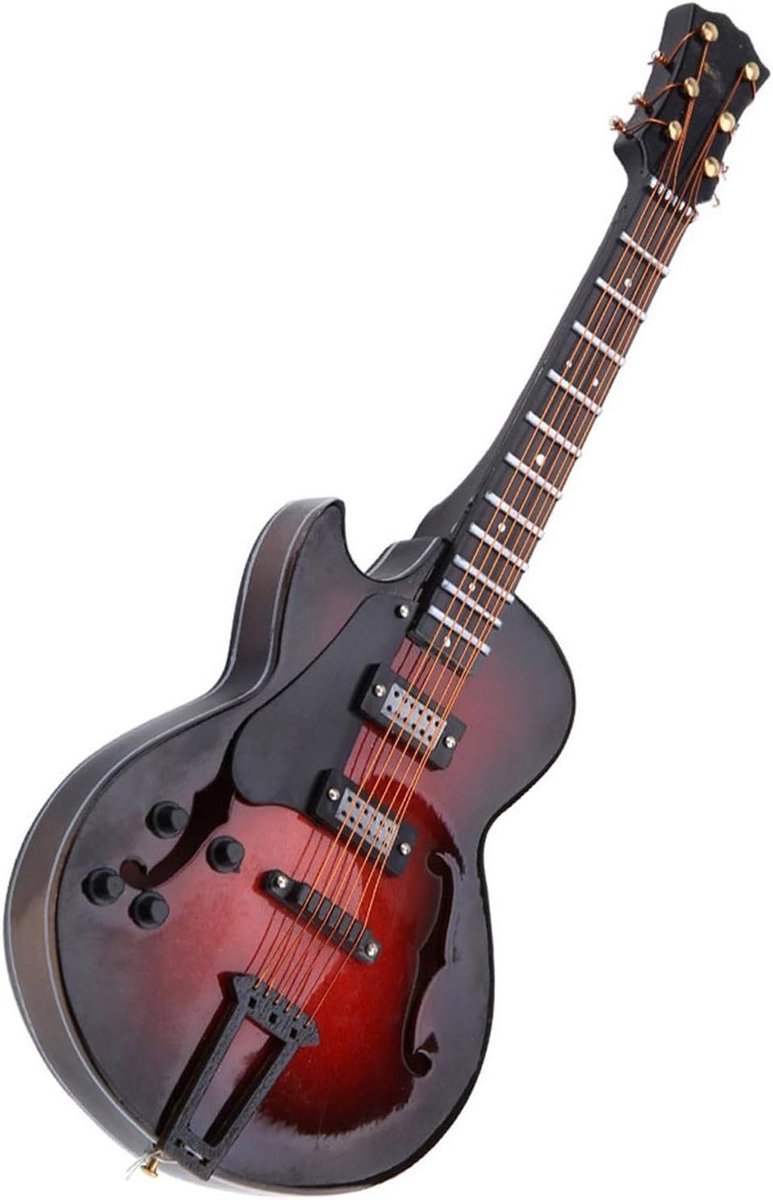 Miniatuur Gitaar Replica - Model Gitaar Decoratie - Muziek Decoratie - Gedetailleerd Vakmanschap Hout - 18 cm - Niet gespecificeerd