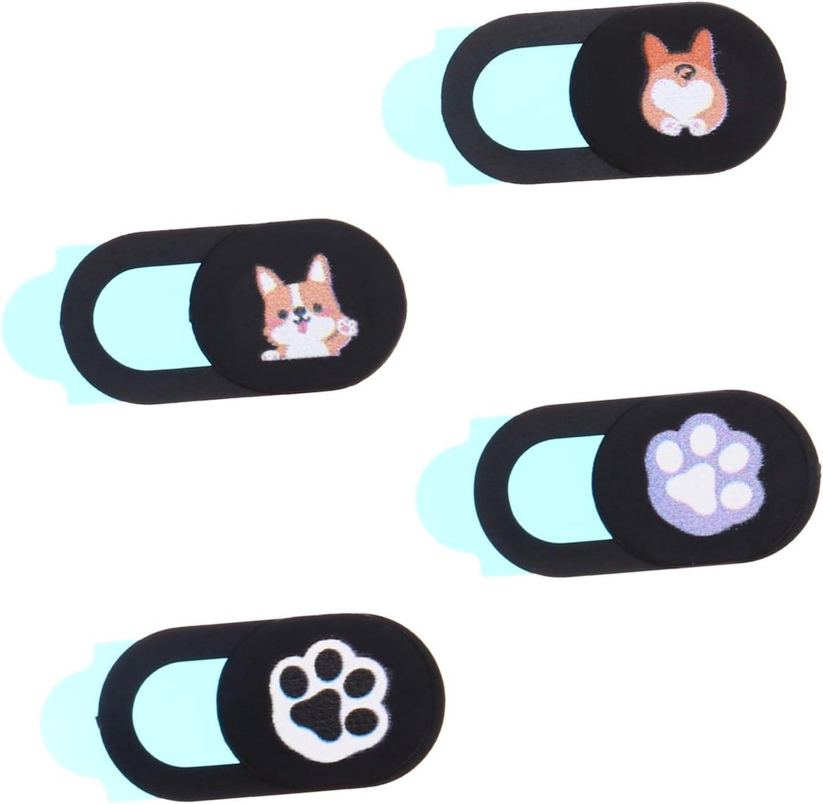 Camera Privacy Covers - Webcam Covers - Privacy Beschermen - Zelfklevend Ontwerp - 1.2 x 0.85 cm - Zwart