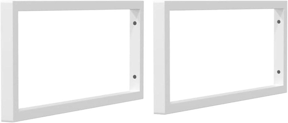 Wandsteunen Wastafel - Steunen Plank Handdoek - Opbergen Decoreren - Stabiel Duurzaam Staal - 25 x 60 cm - Wit