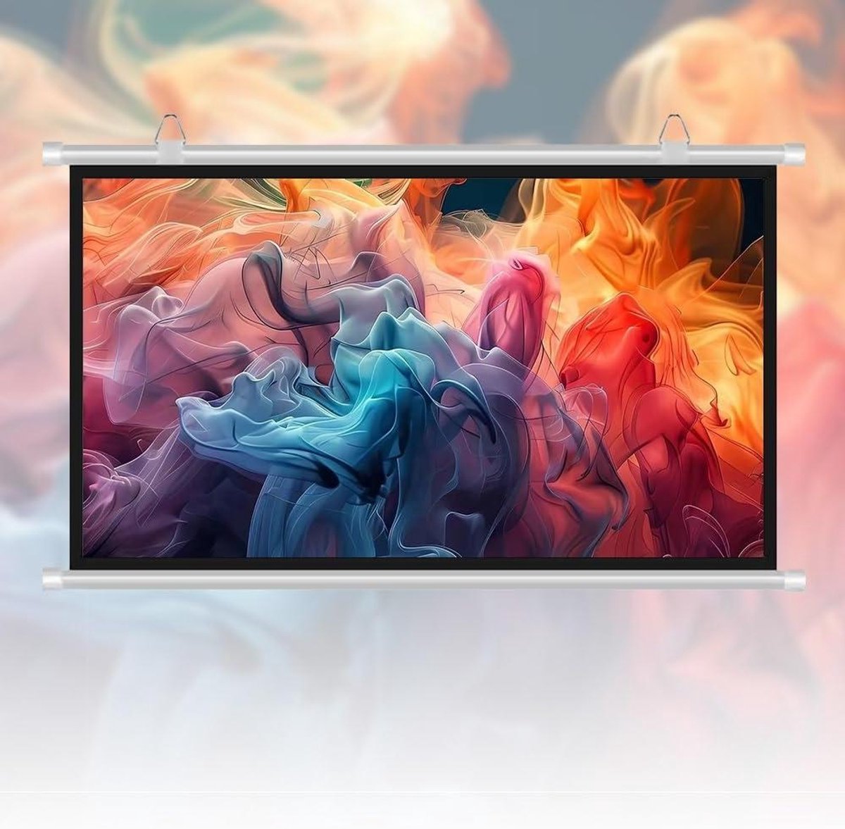 Projectiescherm Handmatig - Beamer scherm - Film Kijken - Oogbeschermend Ontwerp - 40 inch - Wit