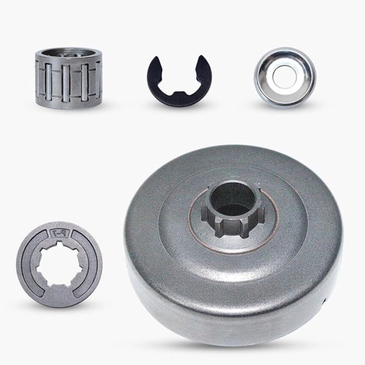 Koppelingstrommel P7 Tandwielring Naaldlager en Wasmachine Set Passend voor STIHL MS170 MS180 MS250 MS251 017 018 021 023 - Kettingszaag Onderdelen