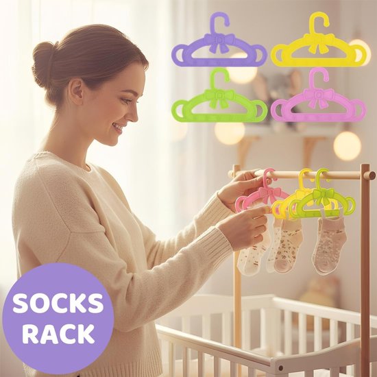 Mini kleerhangers - Poppenhangers accessoires - Poppen garderobe - Duurzaam kunststof - 16 stuks - Diverse kleuren van MINI — afbeelding 3