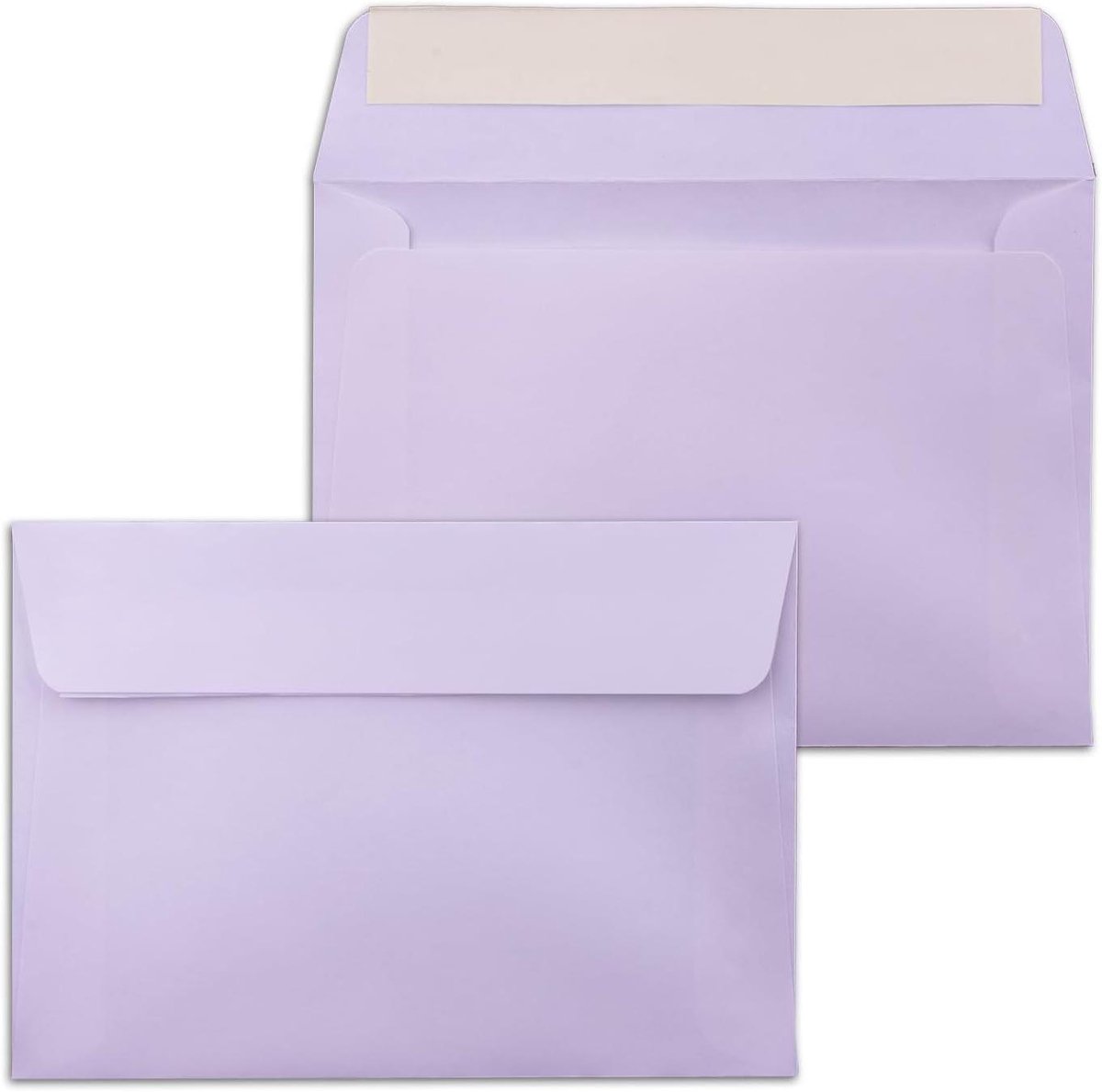 Enveloppen C6 - Paarse enveloppen - Kaarten versturen - Zelfklevend zonder venster - 200 stuks - Paars