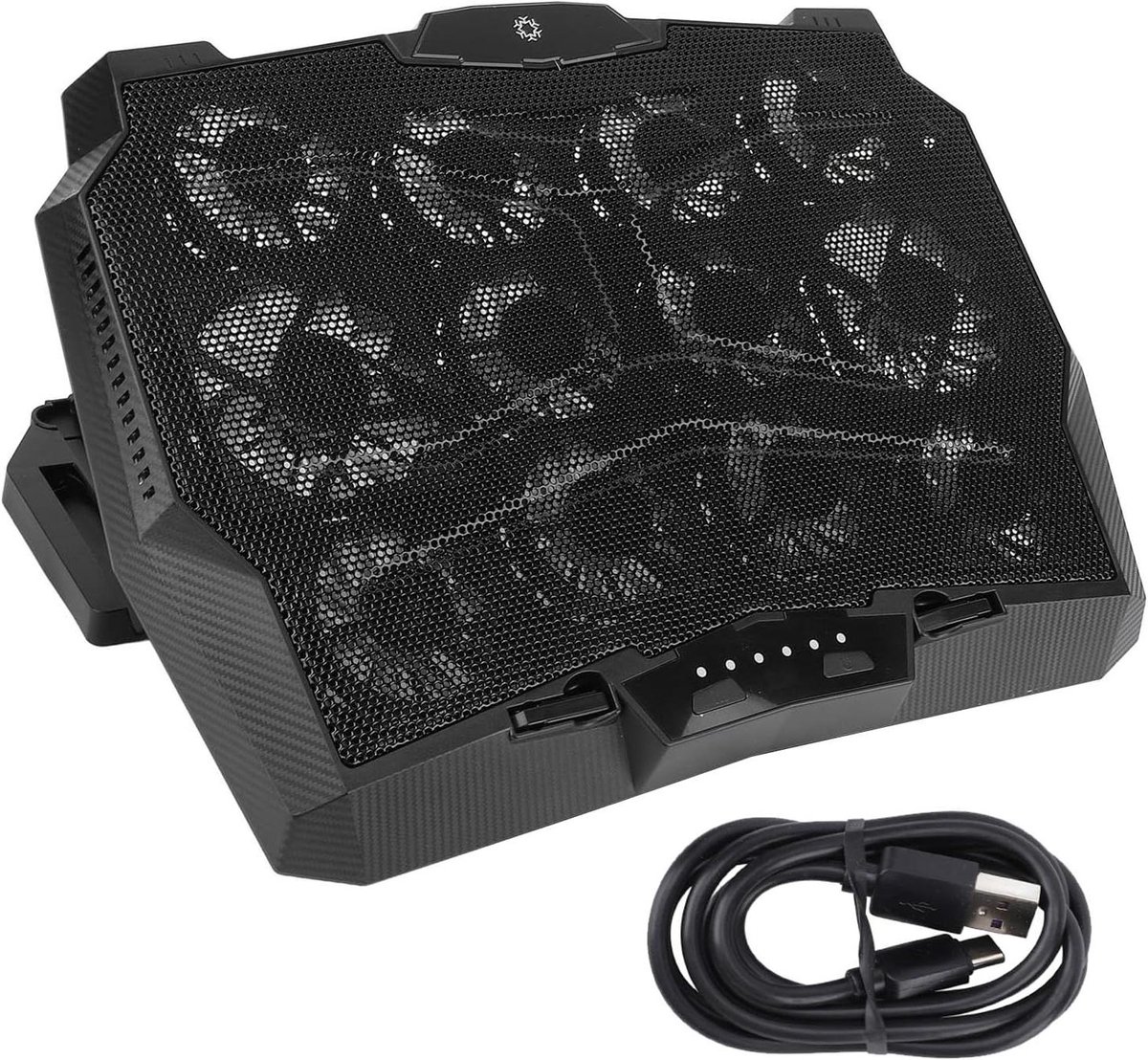 Laptop Koeler - Koelpad Ventilator - Thuis Kantoor - 12 Ventilatoren 5 Hoogtes - Type C