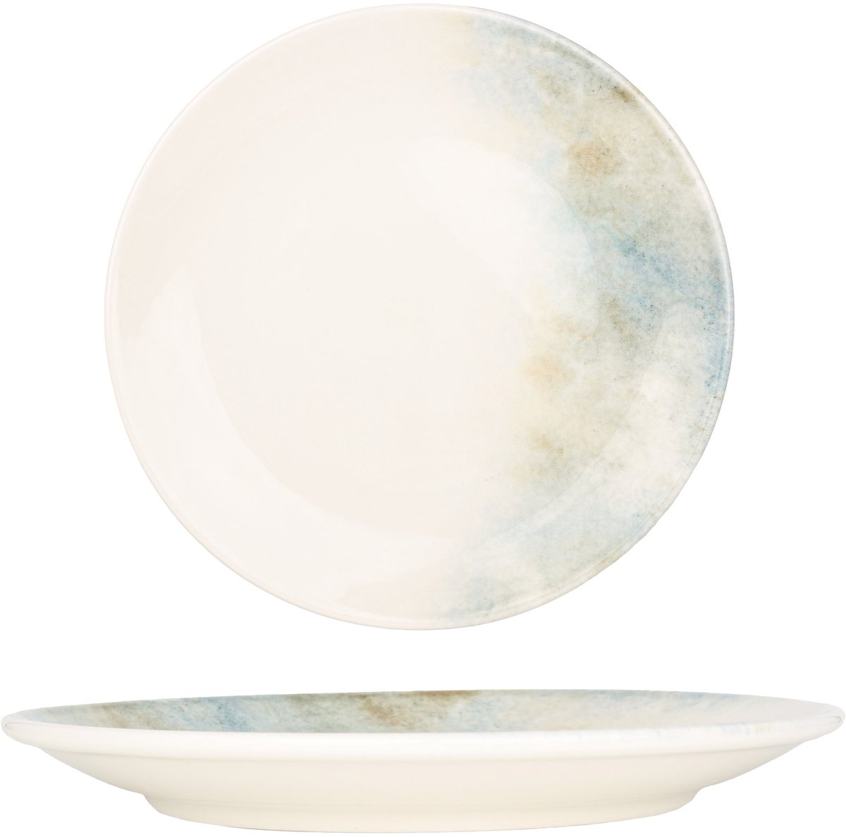Kütahya Porselen Dessertbord - Earth - Porselein - 23 cm - set van 6