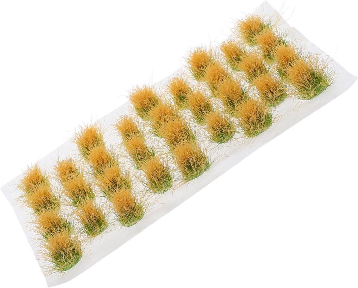 Simulatie Gras - Modelbouw Gras - Landschap Decoreren - Realistische Textuur - 12.80 x 6.40 cm - Khaki