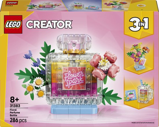 LEGO Creator 3in1 Parfumfles met Bloemen Speelgoed voor Kinderen en Kinderkamer Decoratie 31383