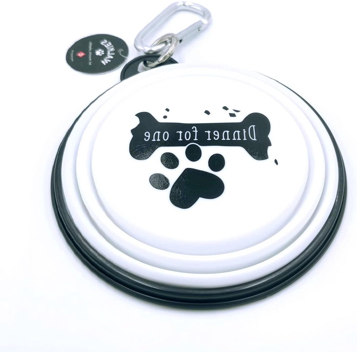 Reisschaal Hond - Opvouwbare voerbak - Buitenactiviteiten met huisdier - Inclusief karabijnhaak - 13 cm diameter - Niet gespecificeerd