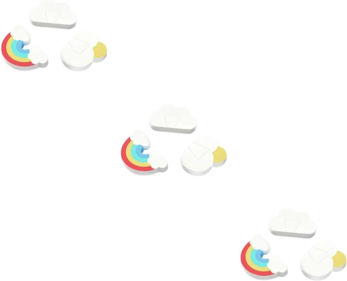 Deurstopper Vingerbescherming - Knevelbeveiliging Deur - Voorkomen Verwondingen - Regenboogpatroon - 9 stuks - Multicolor