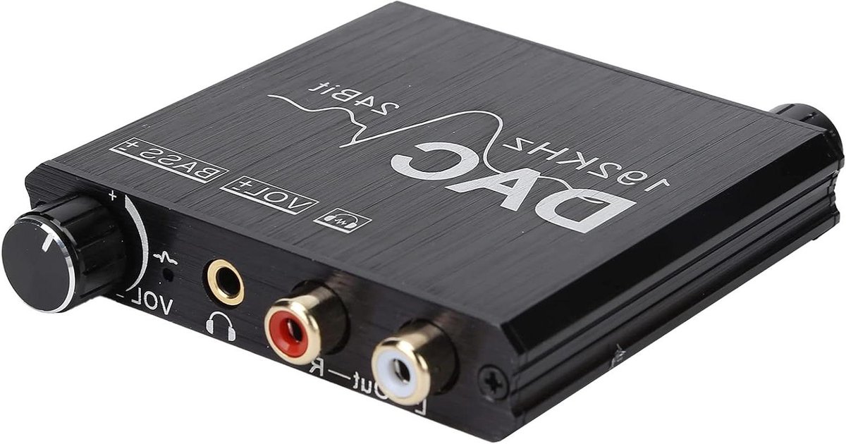 Digitale Audio Converter - DAC Adapter - Geluid Versterken - Automatische Mute - 192kHz - Zwart