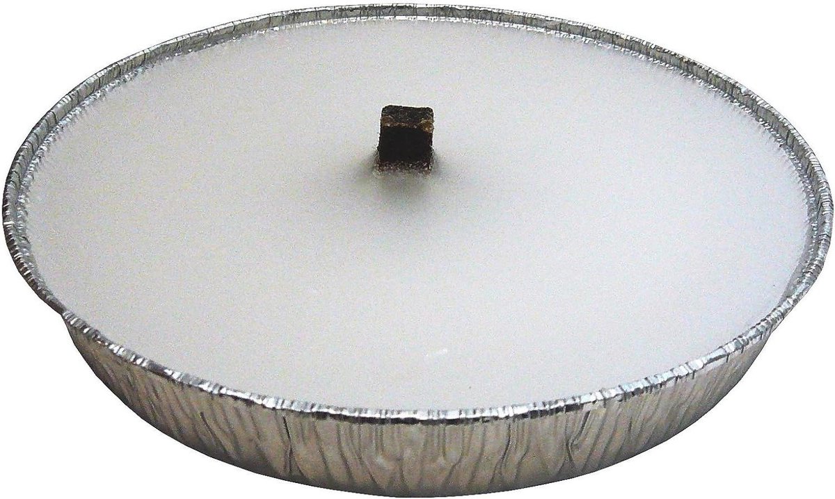 Vlamschaal Aluminium - Graflicht - Buitenverlichting - Windbestendige lont - Ø 165 mm - Wit