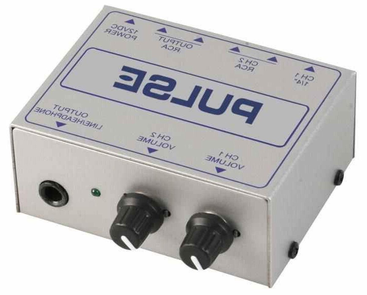 Compacte Lijnmixer - Audio Mixer - Muziek Maken - 2 Kanaals - 95x73x40mm - Zwart