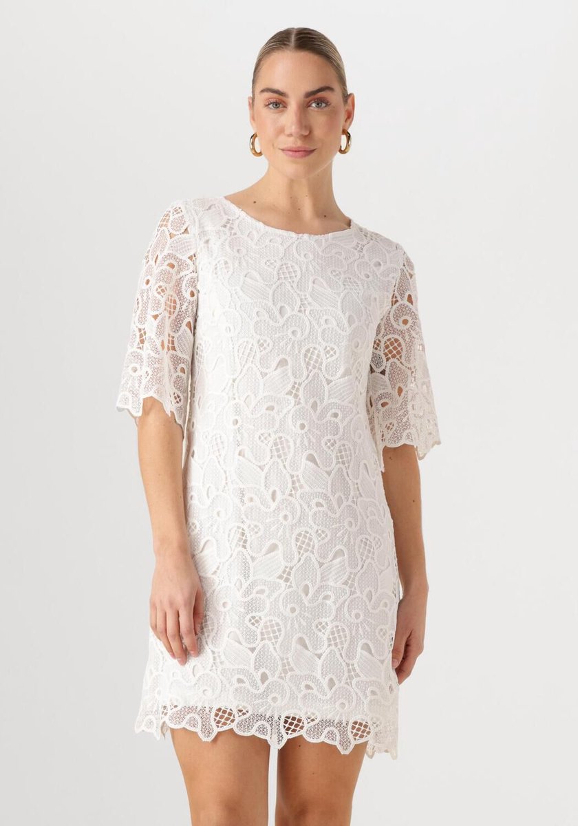 Ana Alcazar Dress Sleeves 041092-3634 Dames - Jurk - Wit - Maat 36