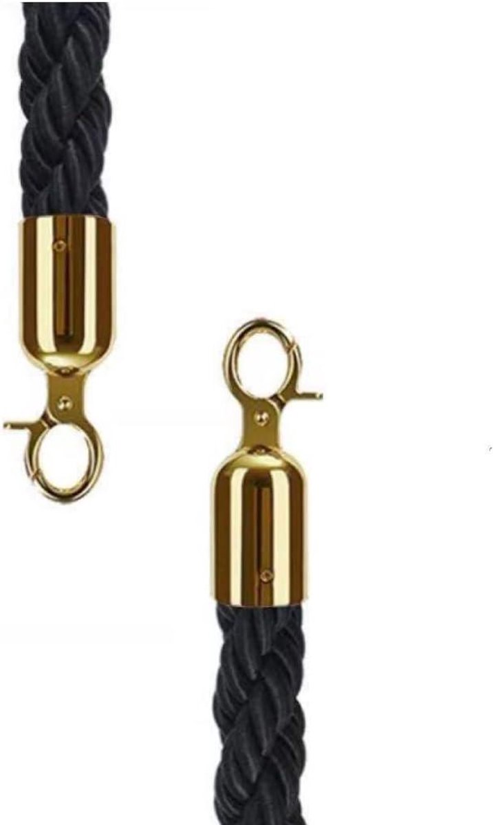 Middel Controle Touw - Wachtrij Touw - Evenementen Organiseren - Luxe Gedraaide Afwerking - 150 cm - Geel