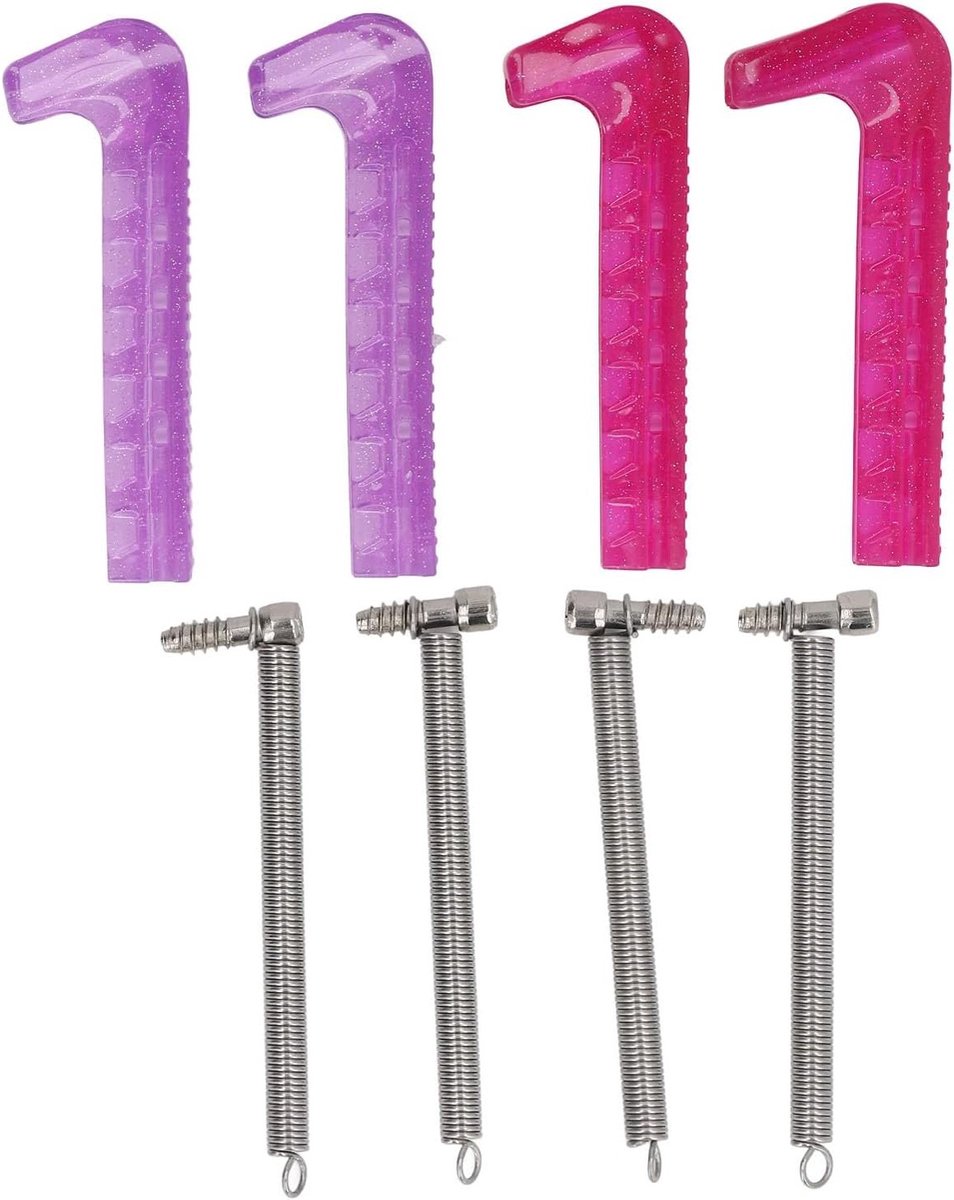 Plastic Schaatsbeschermers voor IJshockey en Kunstrijden - Paarse Roze, Maat #412, Duurzaam en Lichtgewicht