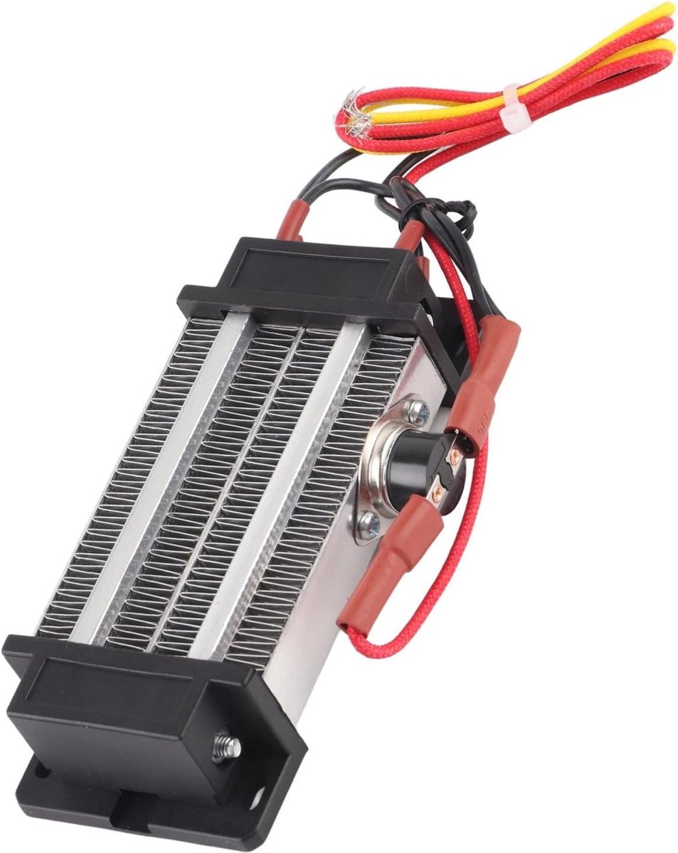 Keramisch Luchtverwarmingselement - Elektrische Kachel - Ruimte Verwarmen - Thermostaat Geïsoleerd Type - 12x6.5cm - Wit