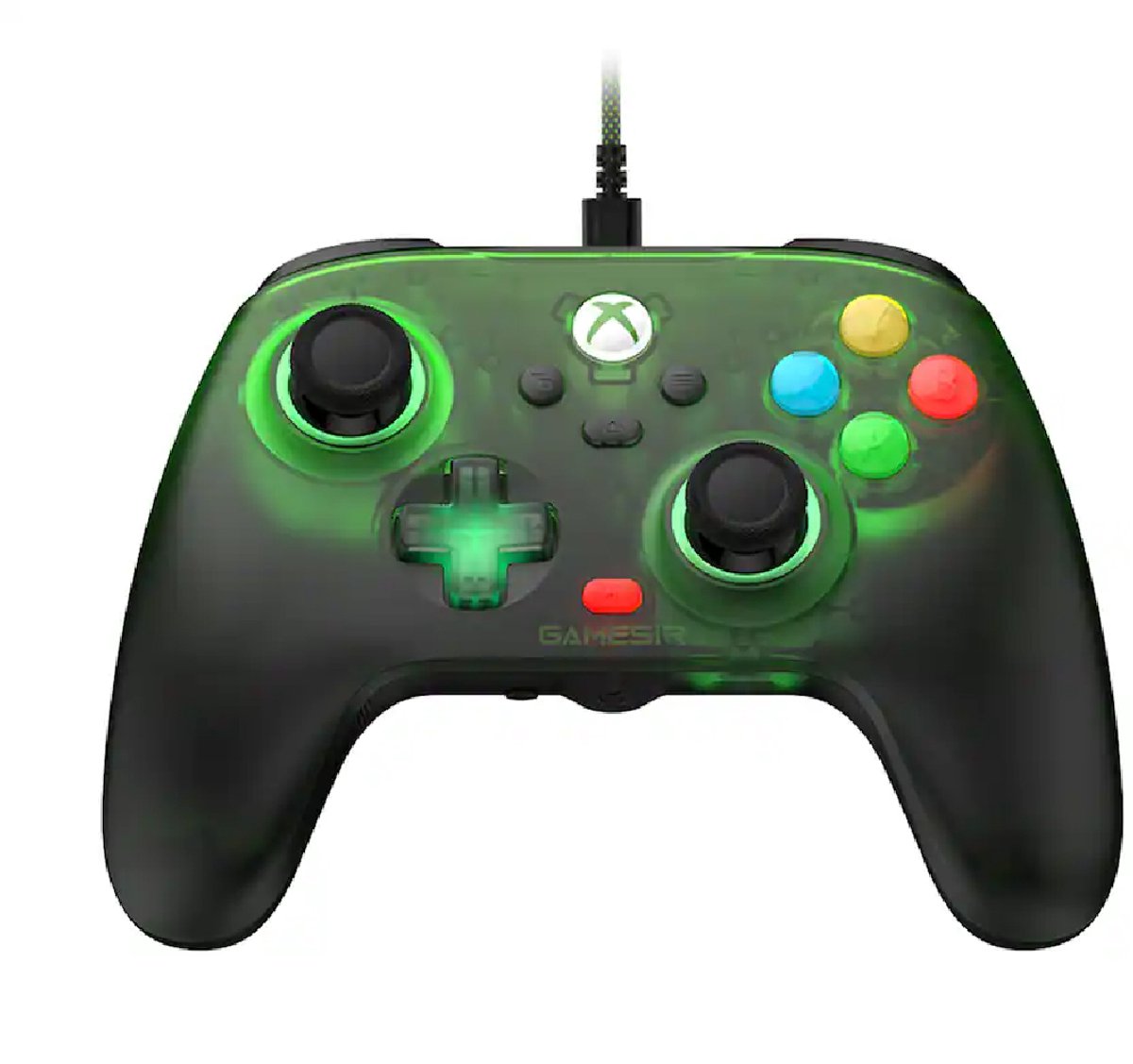 Gamesir, T7 Pro Retro Manette pour Xbox PC Filaire USB-C RGB Sticks Hall Effect, Groen / Zwart