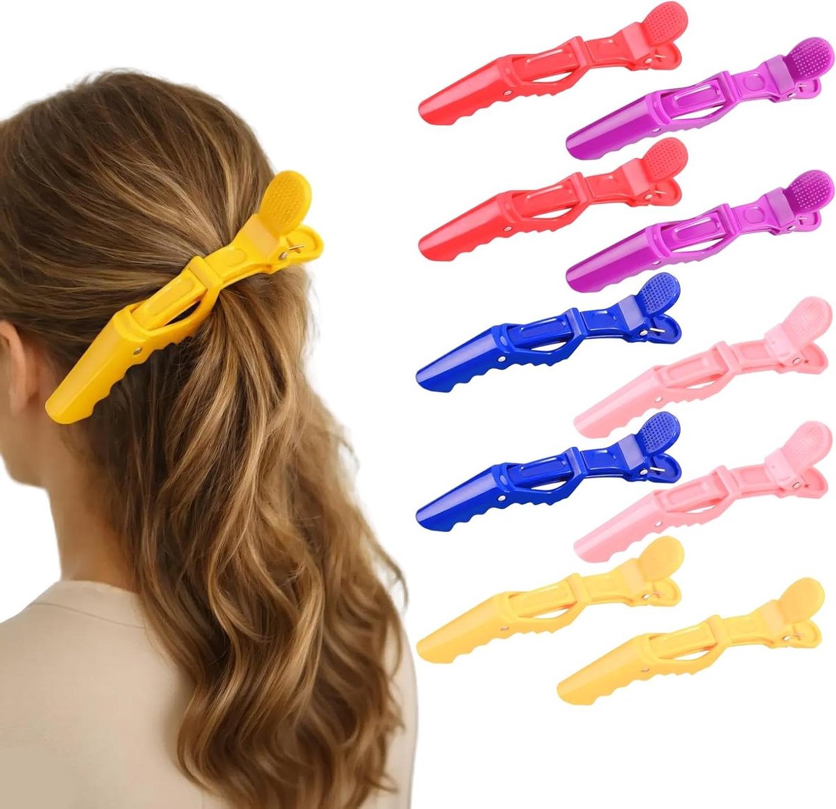 Haarclips Dames - Haarspeldjes Klemmen - Haarstyling Knippen - Antislip Zacht - 10 stuks - Mat