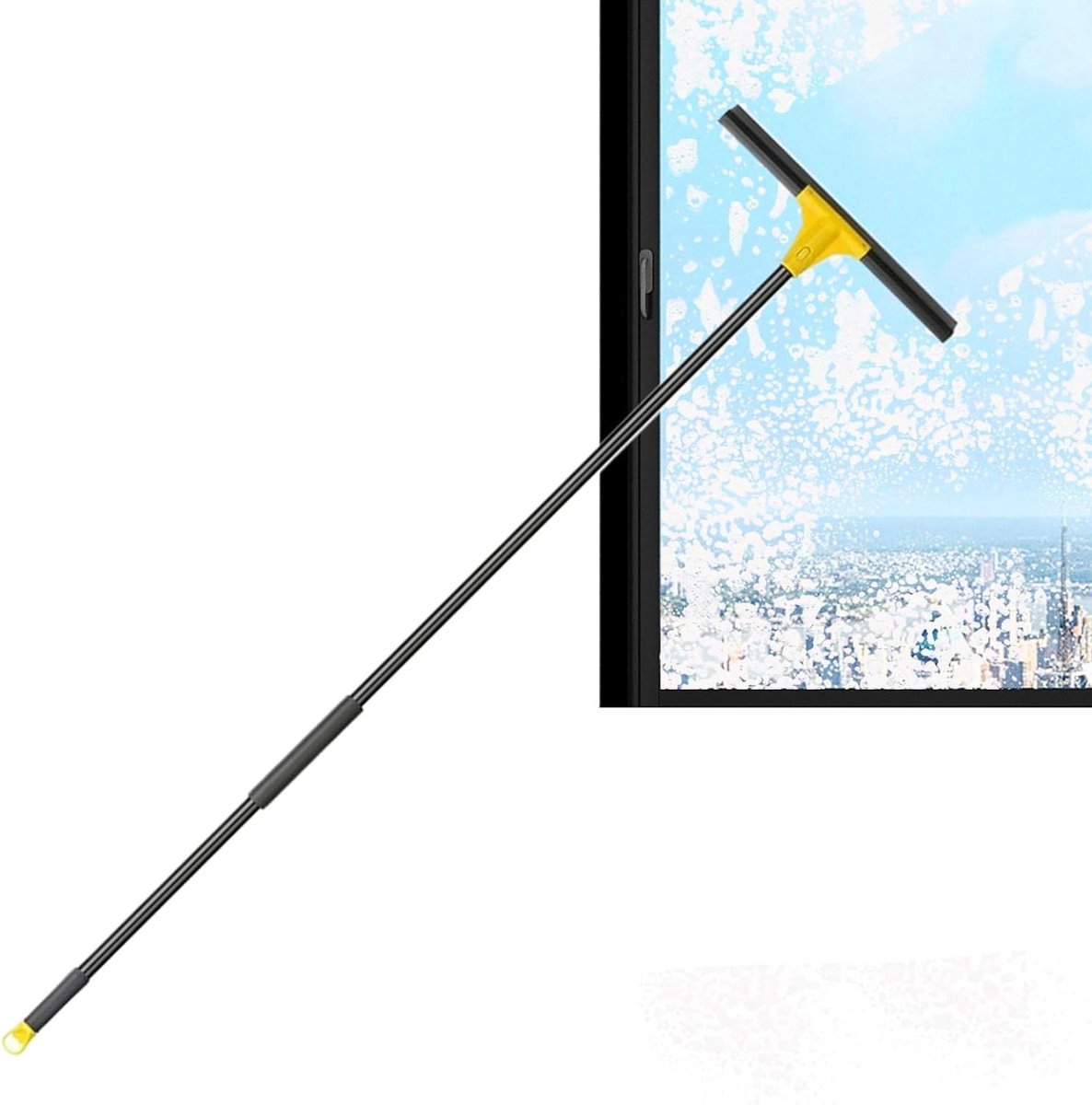 Vloerwisser - Schraper Trekker - Water Verwijderen - Uitschuifbaar Handvat - 45 cm - Grijs