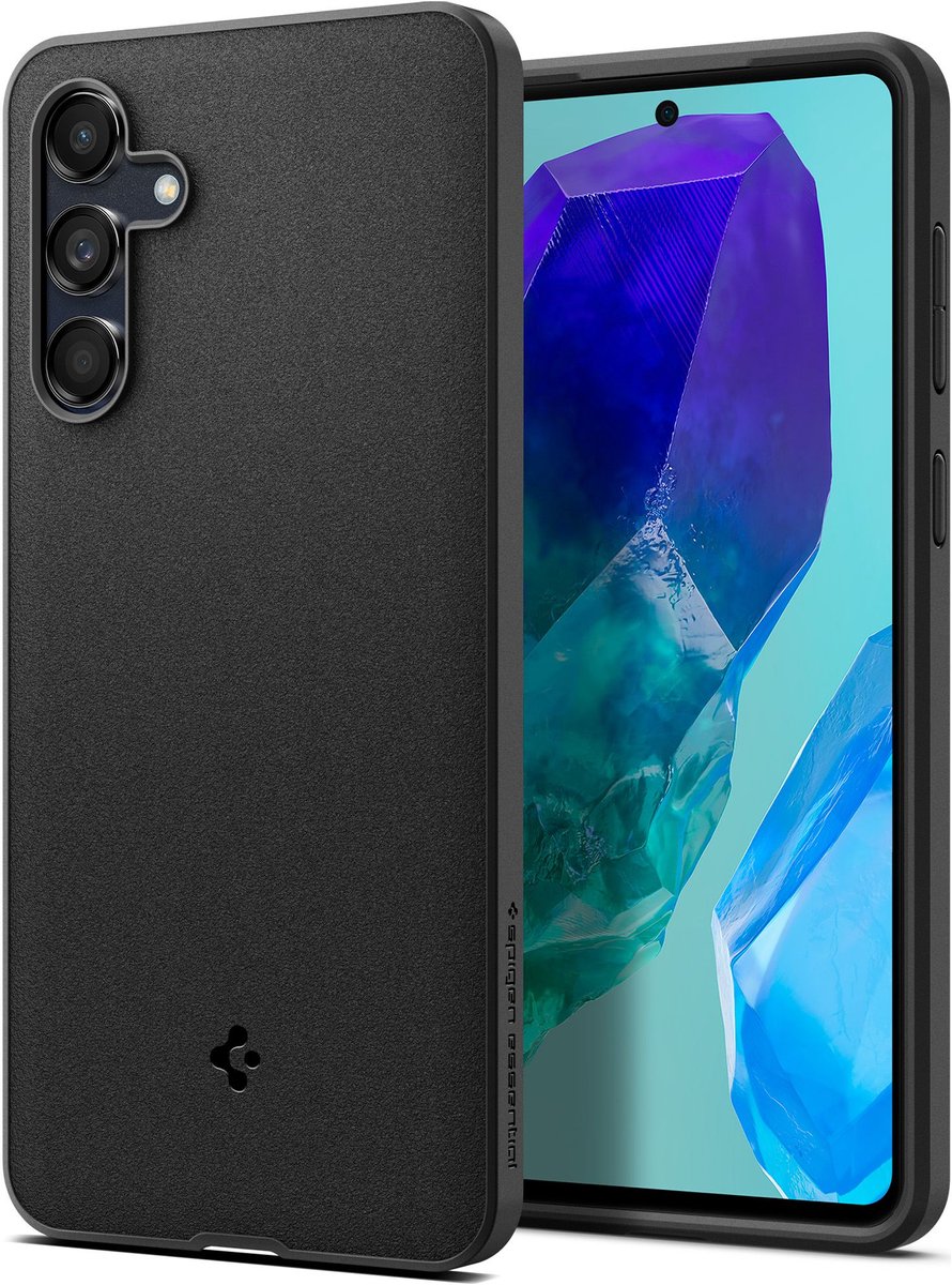 SPIGEN - ESSENTIAL - ZANDSTRALEN GALAXY M55 5G MAT ZWART