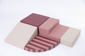 HENVAE® Baby Foam Blokken 5-delige Speelset - Glijbaan - Baby - Baby Speelgoed 6 maanden - Zachte blokken Baby - Montessori Speelgoed - Speelgoed 1 jaar - Educatief Speelgoed - Stapelblokken - Sensorisch Speelgoed - Speelblokken - Klimblokken Baby