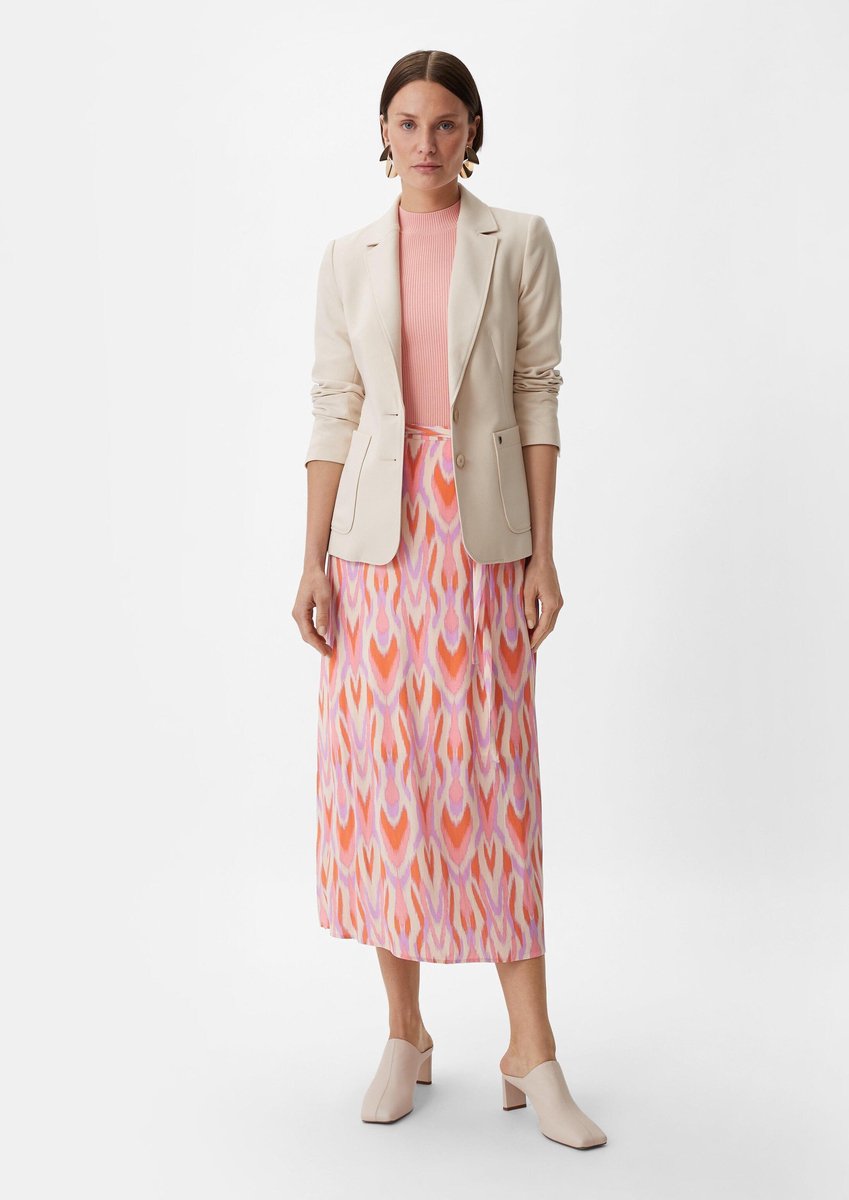 comma - female - Viscose rok met stropdas