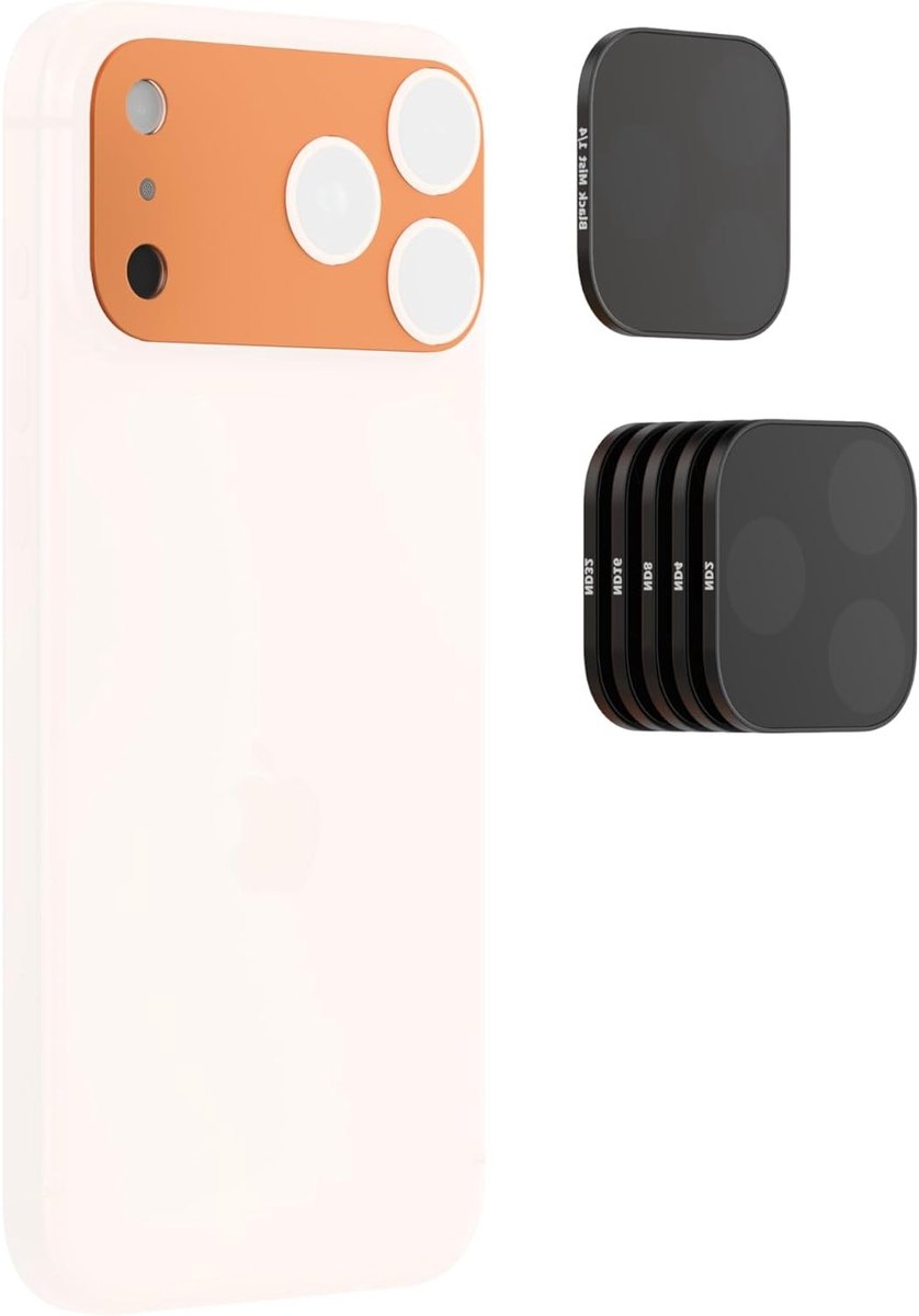 Square ND en Black Mist Filter Kit voor iPhone 17 Pro Max, Magnetische Lensfilters met Basisbevestiging, 6-Pack met Diffusiefilters en ND Filters voor Professionele Fotografie
