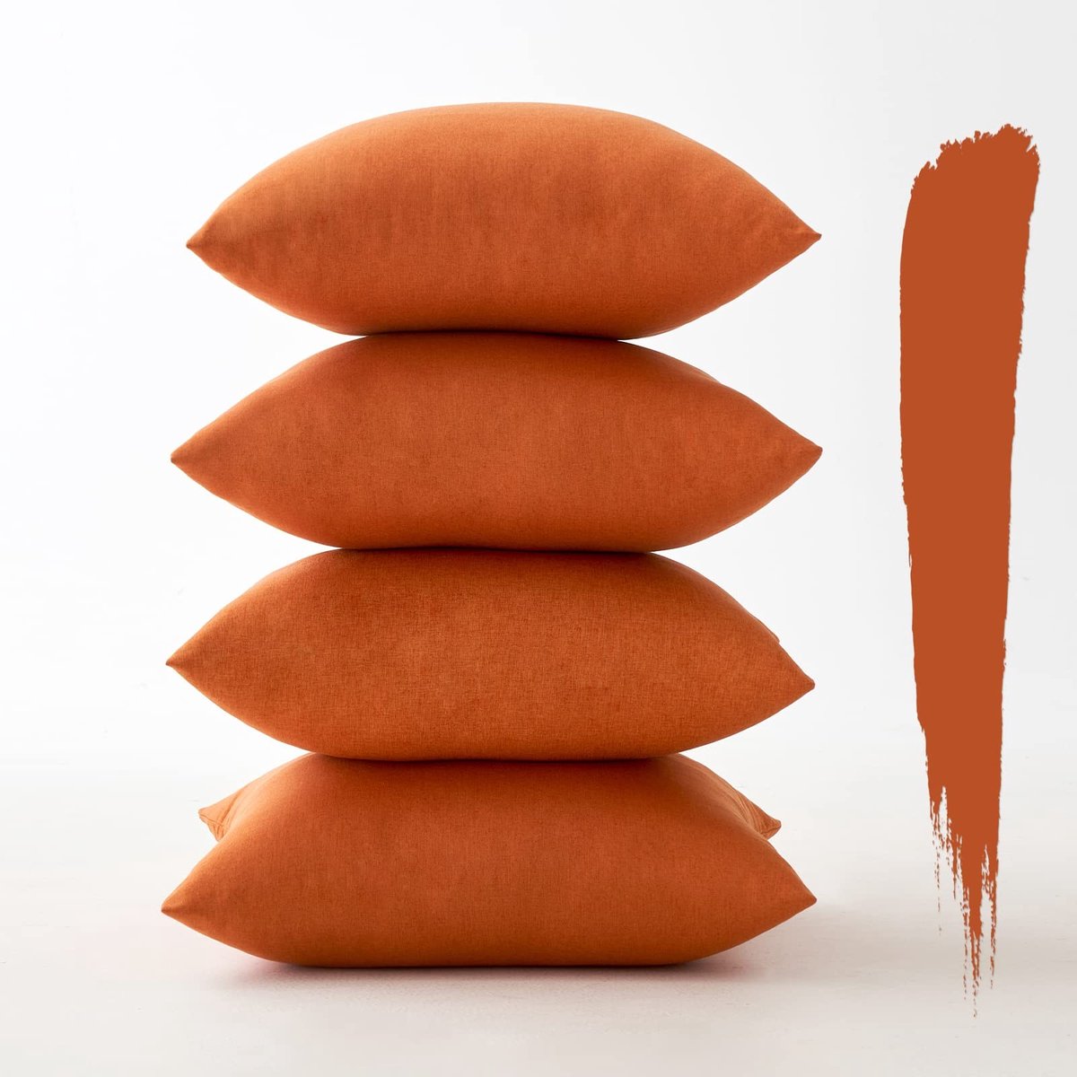 aladdien - Kussenhoes voor buiten - Waterdicht - Decoratief - Oranje - 45 x 45 cm - Geschikt voor tuin en balkon