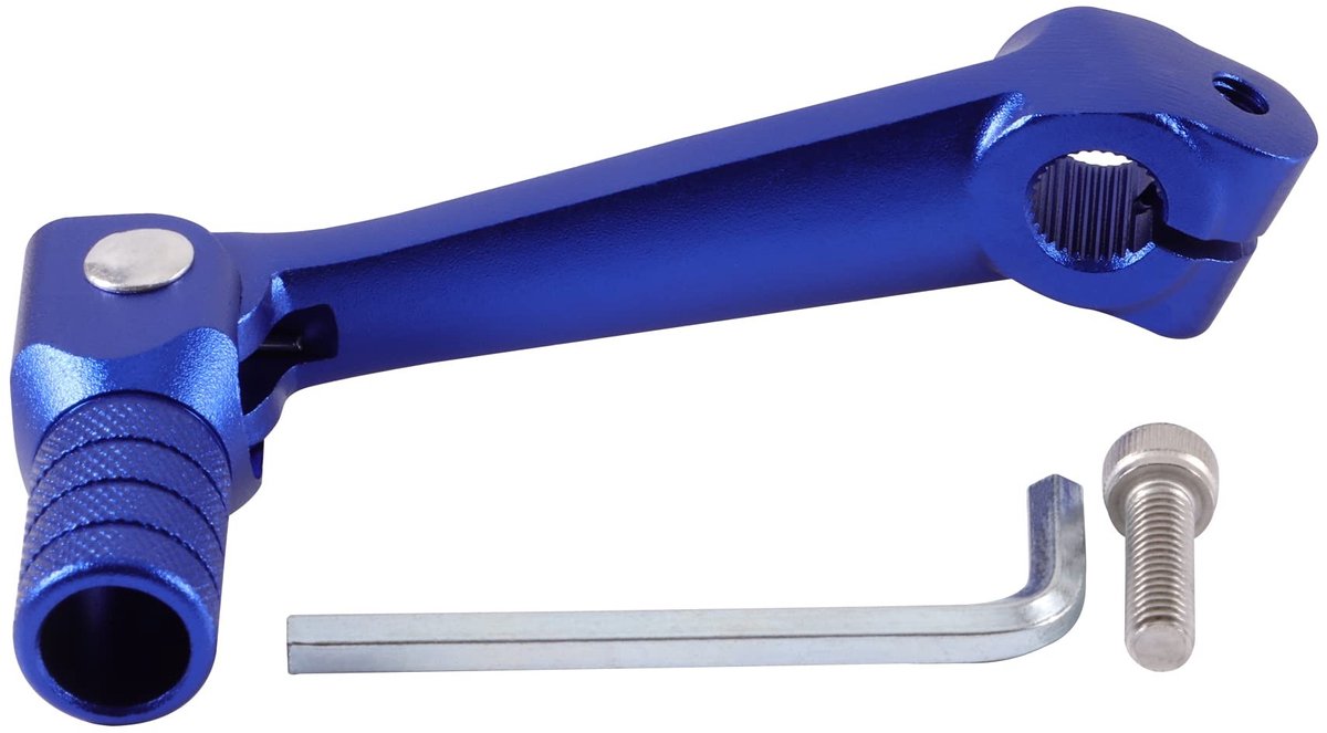 aladdien - Blauwe Shift Lever - Aluminium Versnellingshefboom - Vouwbaar - Blauw - Geschikt voor Dirt Bikes - Vervanging