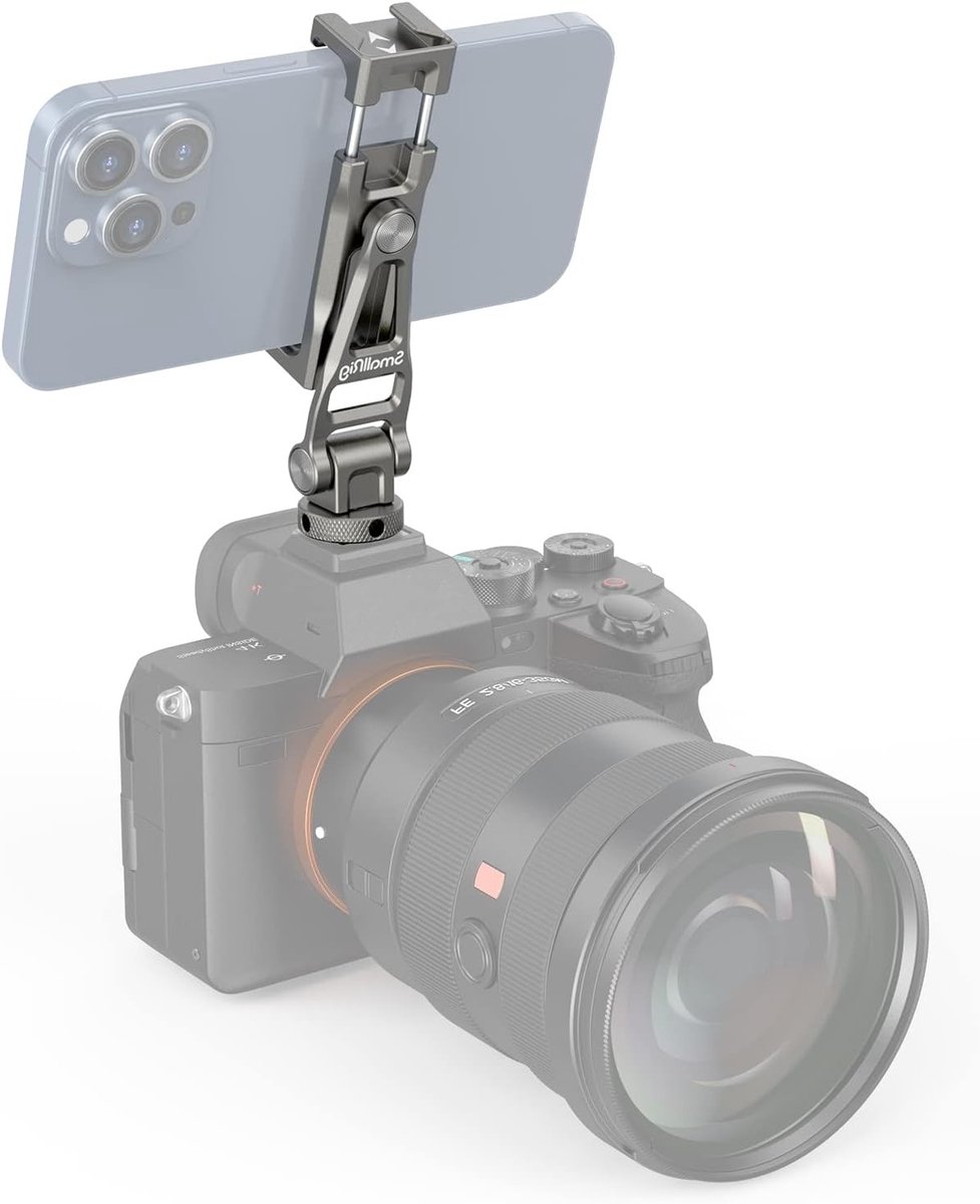 Multifunctionele Universele Metalen Smartphone Houder met Dubbele Cold Shoes voor Camera's en Mobiele Telefoons - 3559