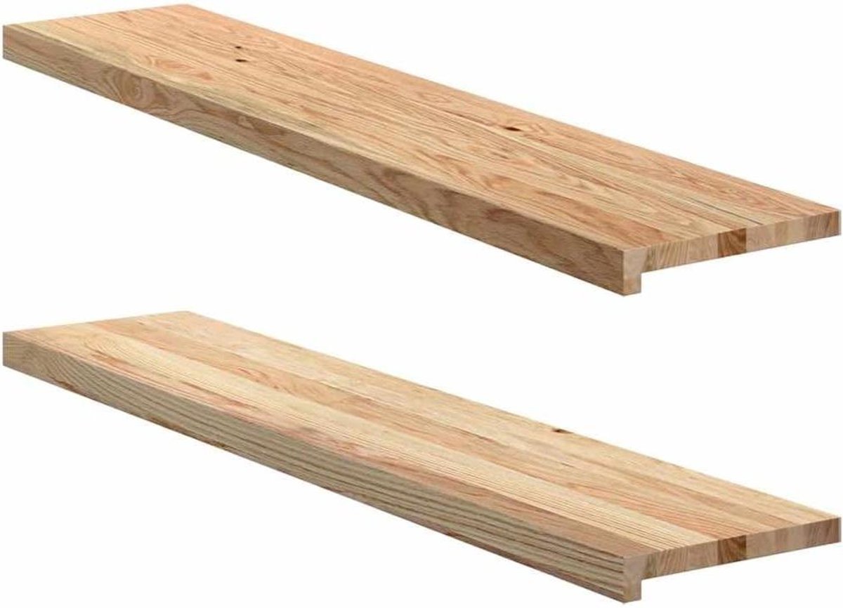 Houten Vensterbanken - Vensterbanken Massief Eiken - Interieur Afwerking - Onbehandeld Massief Eiken - 120 x 30 x 2 cm