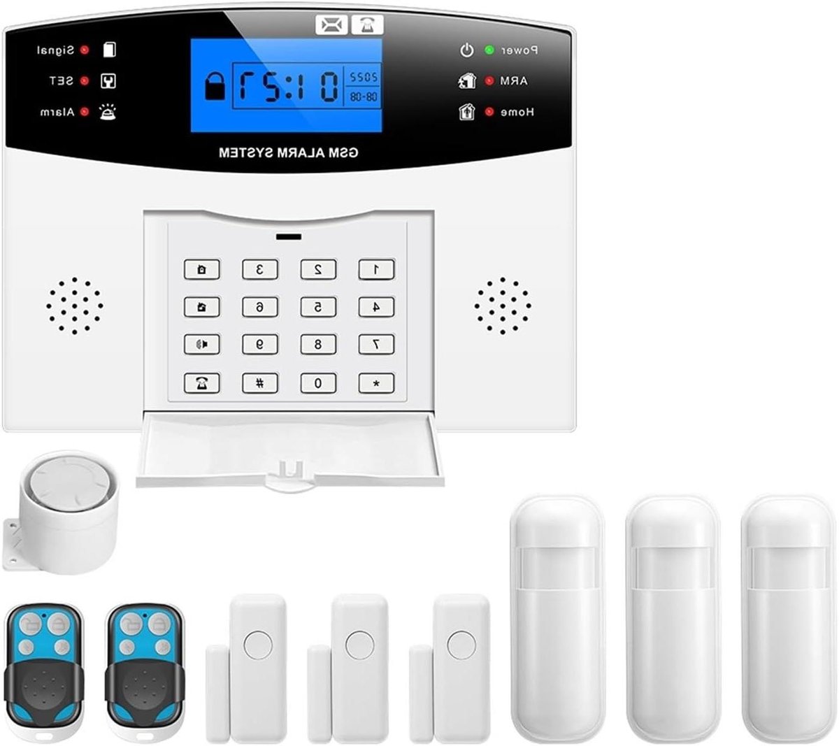Draadloos Alarmsysteem - Huisbeveiliging GSM - Woning Beveiligen - TUYA APP Bediening - 10x10x10mm - Zwart