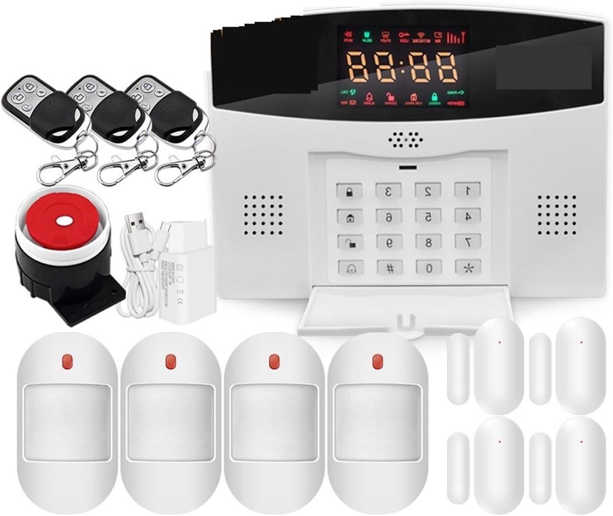 Wifi GSM Alarmsysteem - App Controle Systeem - Woning Beveiligen - Ingebouwde Sirene - 10 mm - B
