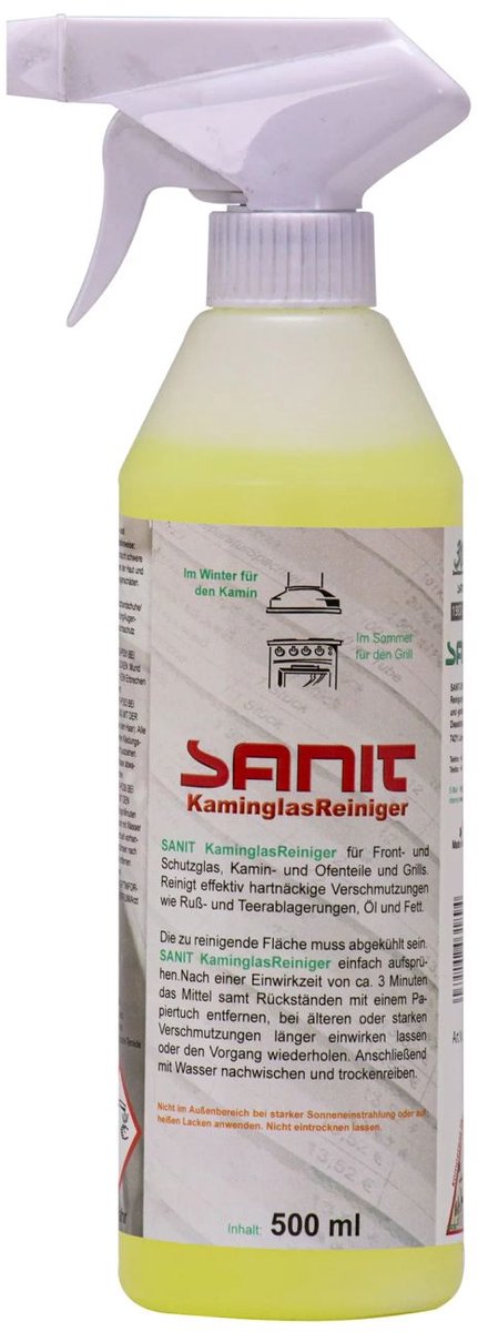 Kaminglasreiniger 500 ml, Kachelruit reiniger, Glasreiniger kachel