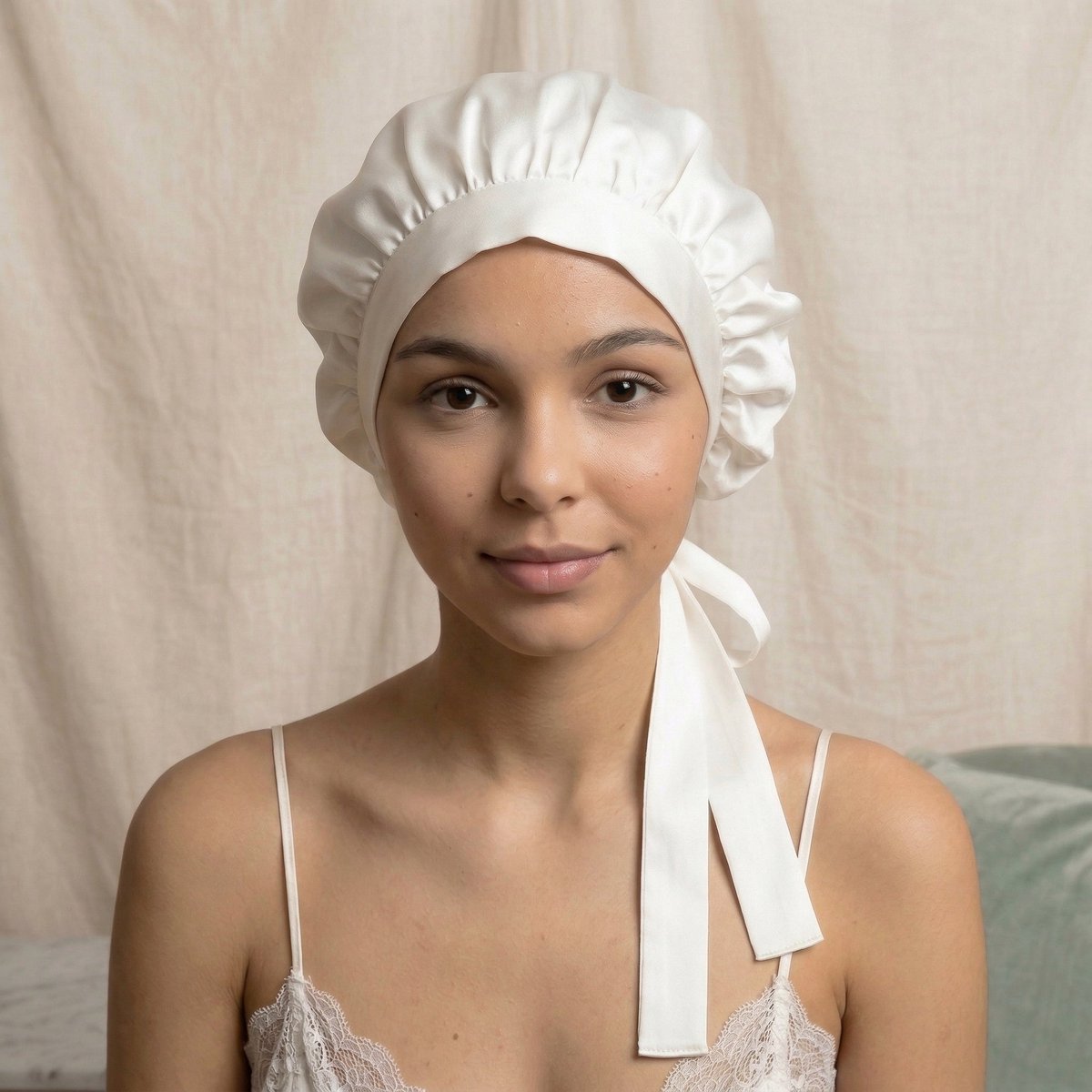 Ribbon Bonnet Cloud White - 19MM - Silk Heaven