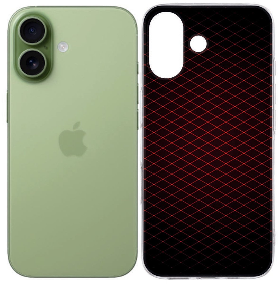 iPhone 17 Hoesje Geruit Rood (TPU)