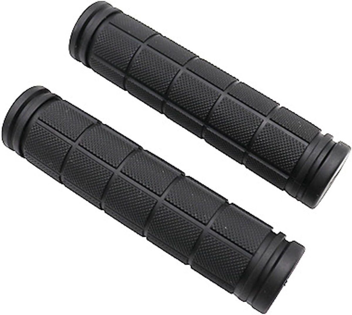 Fietsgrepen voor MTB en racefiets, rubberen handgrepen 22 mm, comfortabele stuurgrepen, antislip en duurzaam (zwart)