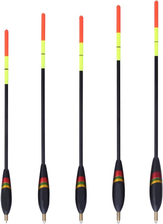 Dailygoods - Watris Veiyi Dobbers, 5 stuks zwemmervissen, waglerdobbers, foreldobbers, hengeldobbers, dobbers, dobbers, set visaccessoires van Dailygoods — afbeelding 3