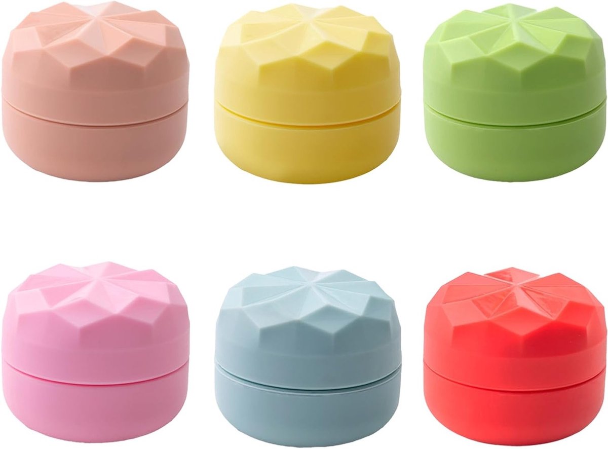 Multifunctionele Reiskruidenpotjes voor Toiletten, 6 Stuks Siliconen Crème Potjes, 20ml Cosmetische Container voor Lichaamslotion, Gezichtscrème en Toner