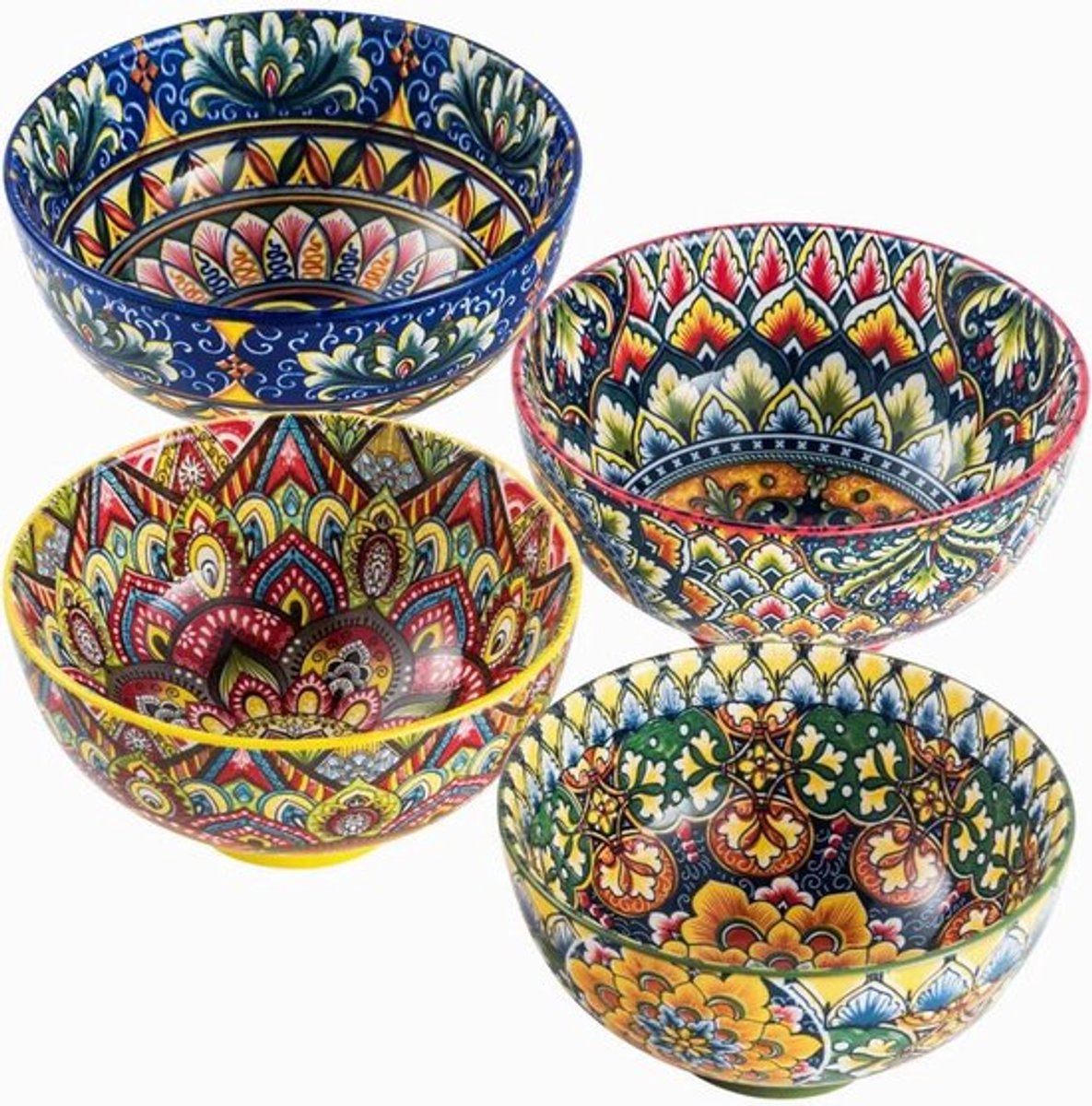 Set van 6 kommen voor soep, muesli, salade, pasta, en ontbijt - Meerkleurig