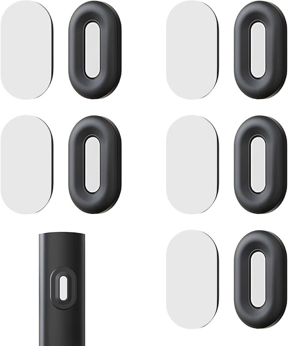Set van 5 Magnetische Wandhouder voor Afstandsbediening - Multifunctionele Silicone Houder zonder Boren voor Thuis, Kantoor en School (Wit/Zwart)