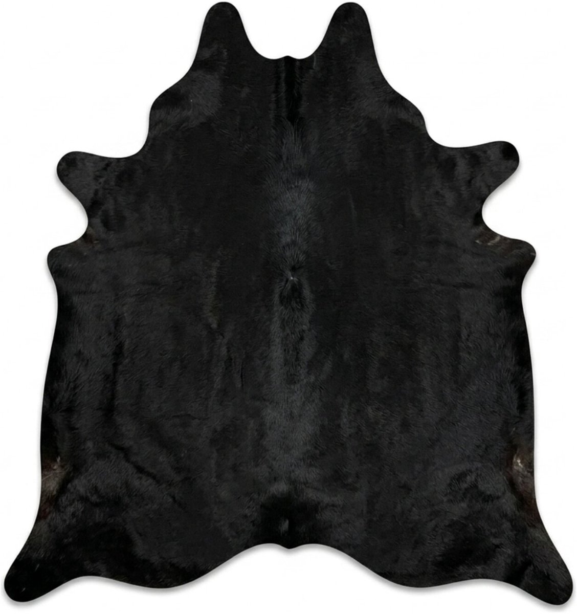 Koeienhuid Vloerkleed - Zwart - 220 x 200 cm - Koeienkleed / Koeienvel / Dierenvel / Dierenhuid / Koehuid Tapijt - incl. 4 onderzetters