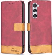 BINFEN Color Book Case - Geschikt voor Samsung Galaxy S23 Hoesje - Rood
