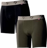 Q1905-Quick Heren Boxer 2-Pack  -  Black / Army Green
