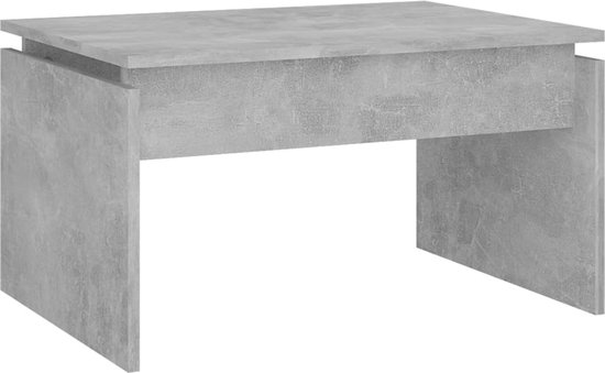 vidaXL - Salontafel - 68x50x38 - cm - bewerkt - hout - betongrijs