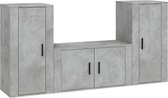 vidaXL-3-delige-Tv-meubelset-bewerkt-hout-betongrijs